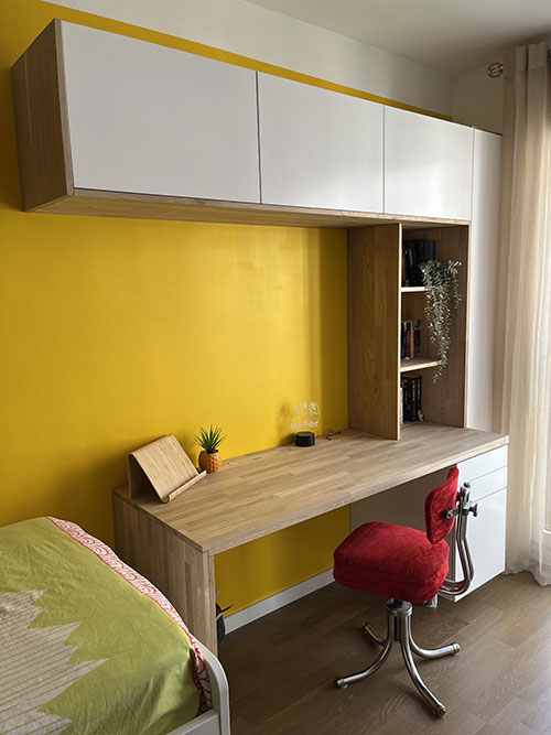 ikeahack: Bureau avec éléments METOD et chene massif pour chambre